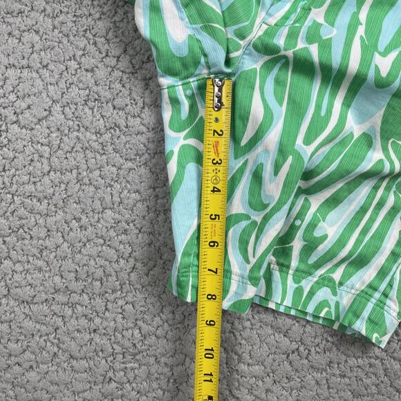 Lilly Pulitzer Chipper Bermuda Shorts Blue Green Size 6 Golf Chino - Picture 8 of 9